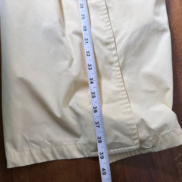 Vintage London Fog Womens Trench Coat Size 8 Petite Yellow Swing Jacket Overcoat - Picture 15 of 15